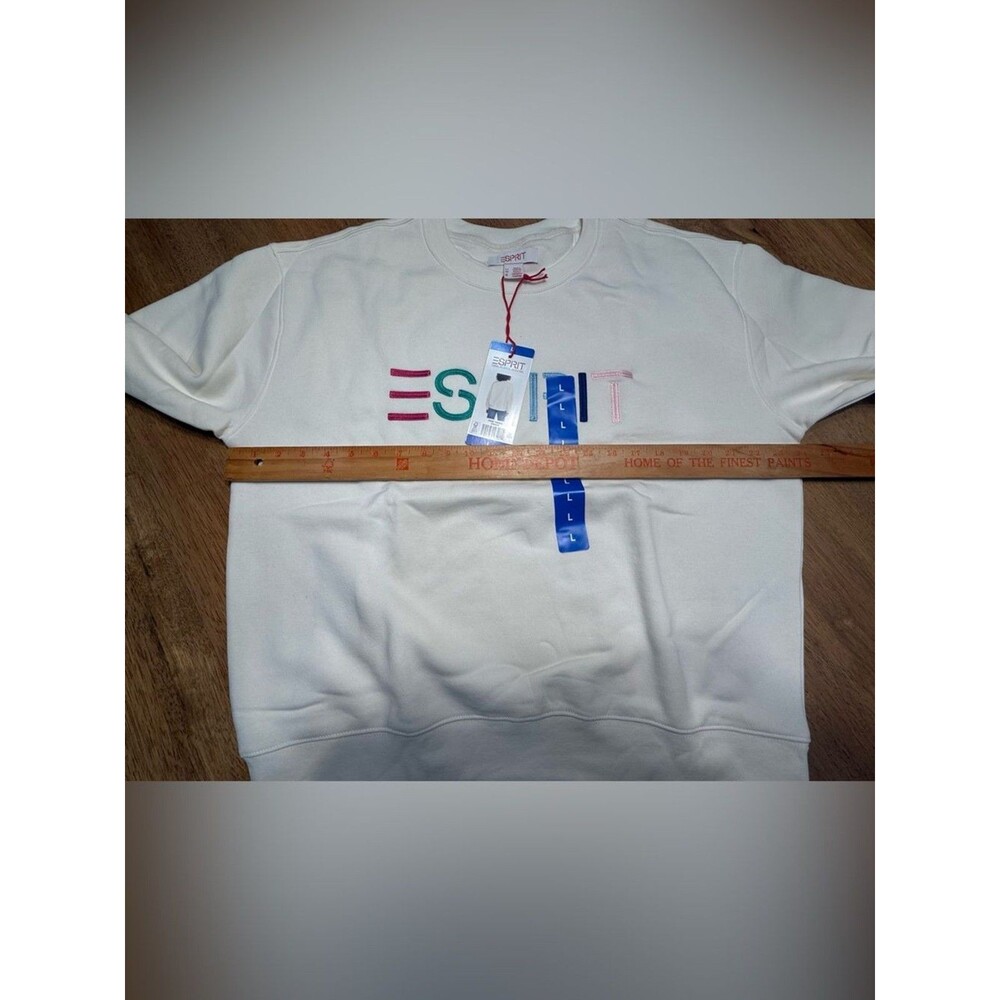 Esprit large cream sweatshirt viral Costco 80s style - Picture 5 of 6